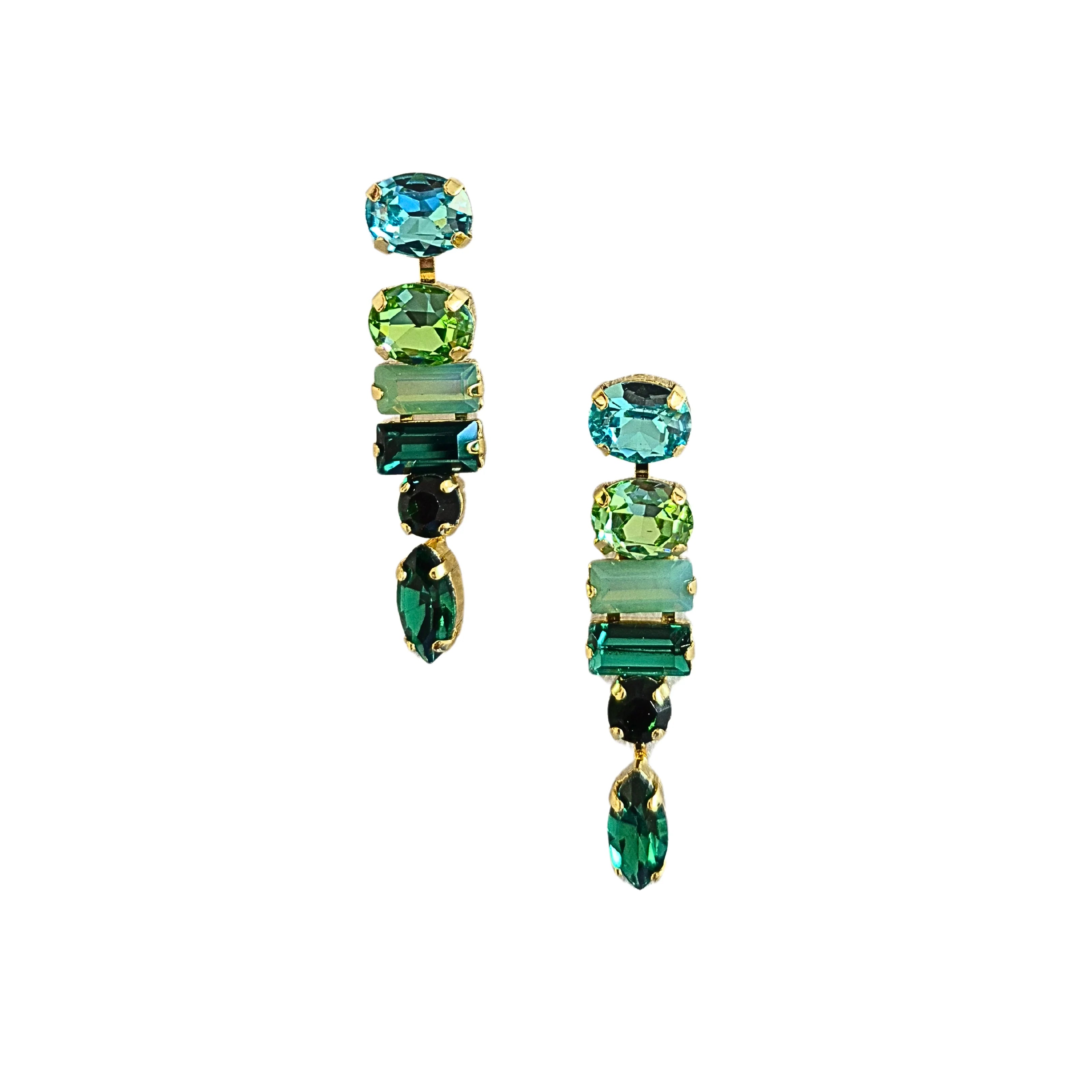 Alana Statement Earrings BLUE/GREEN