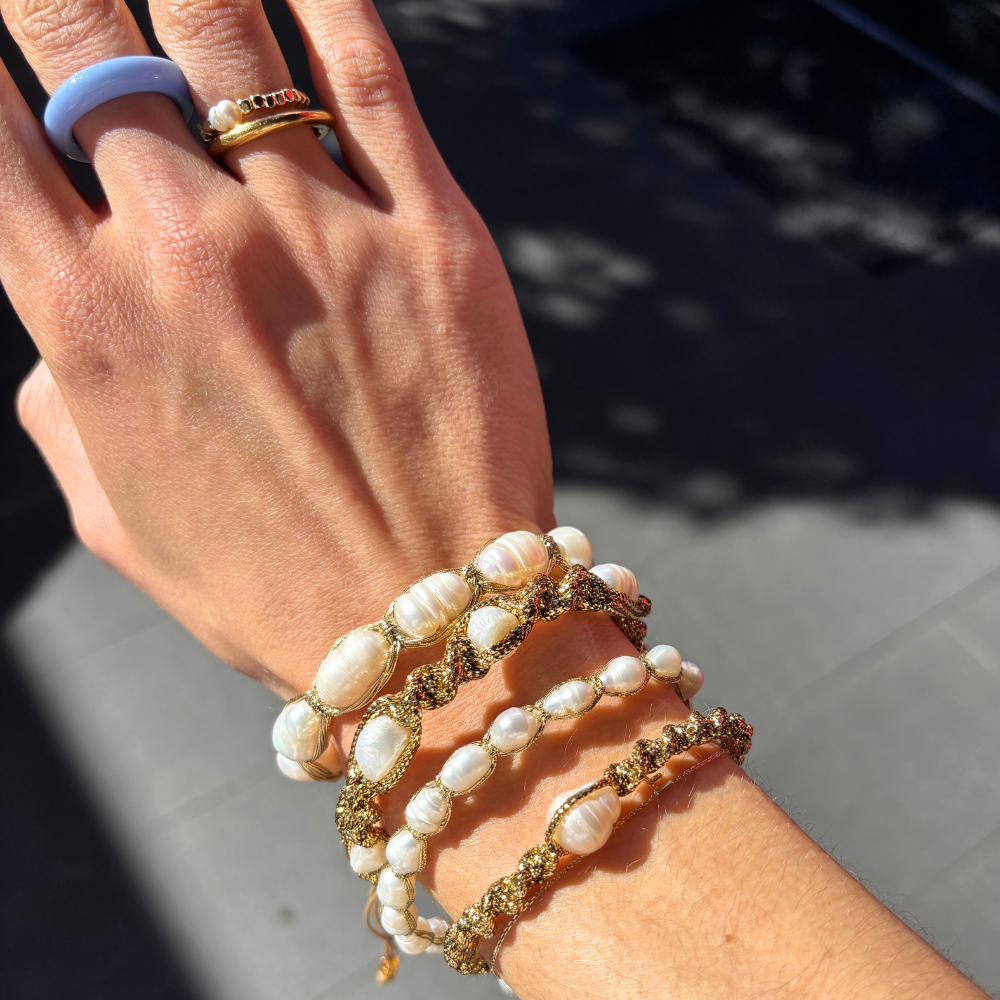 HEI TAI Taormina Gold Bracelet MULTI PEARL