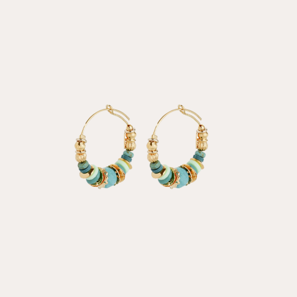 GAS BIJOUX Creole Aloha Hoop Earrings