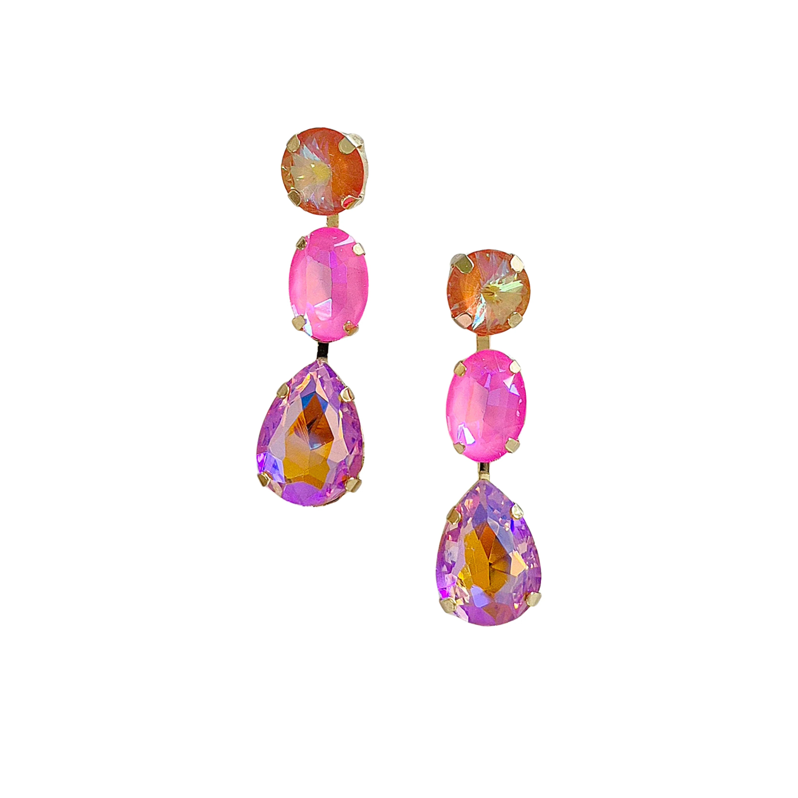 Annabel Statement Earrings PINK/PINK