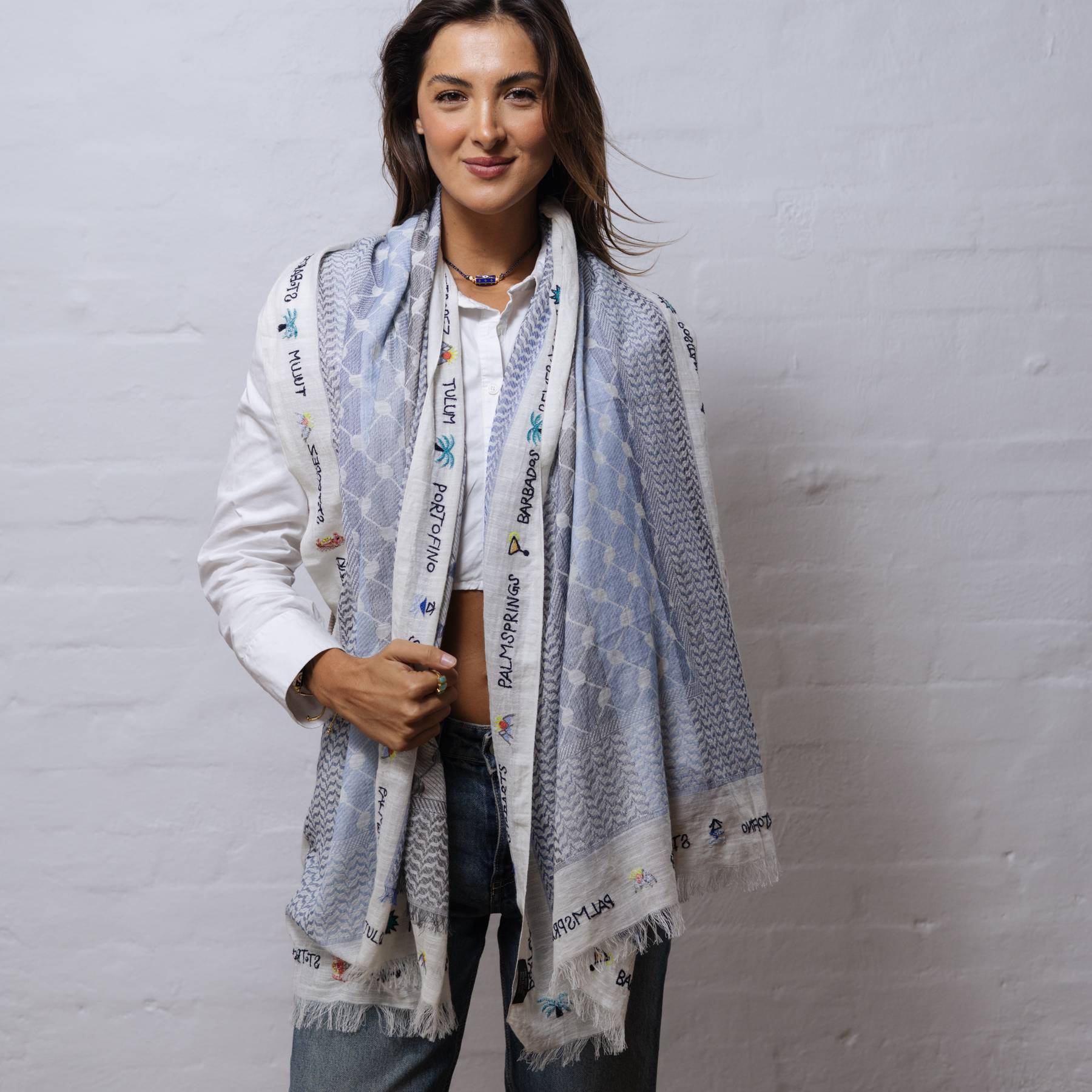 Pure Cotton Sarong Scarf Europe Cities
