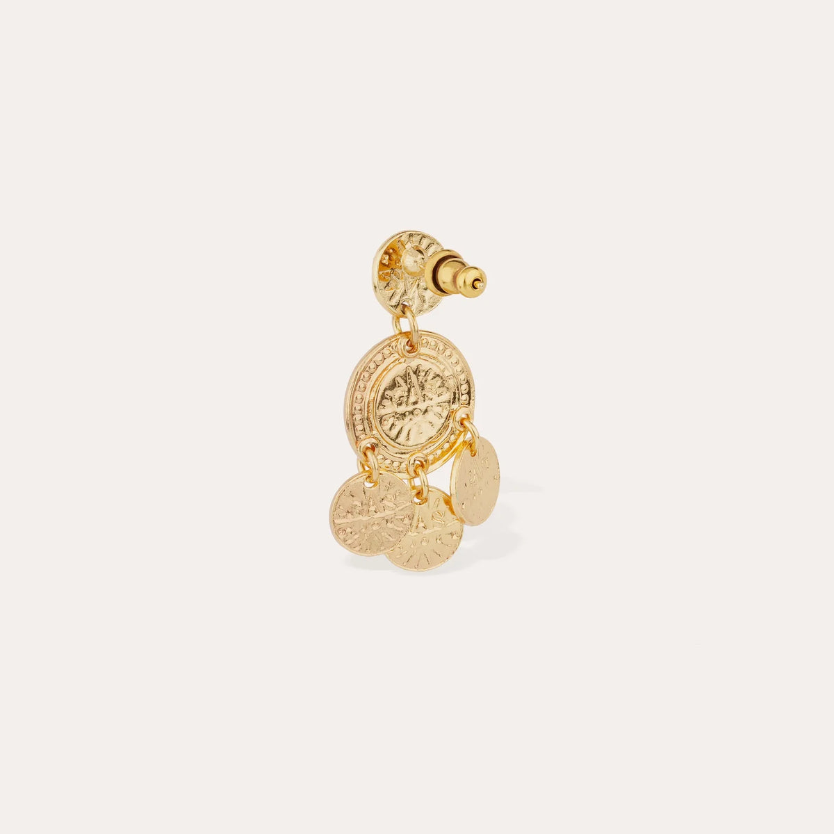 GAS BIJOUX Double Drop Sequin Earrings CRYSTAL