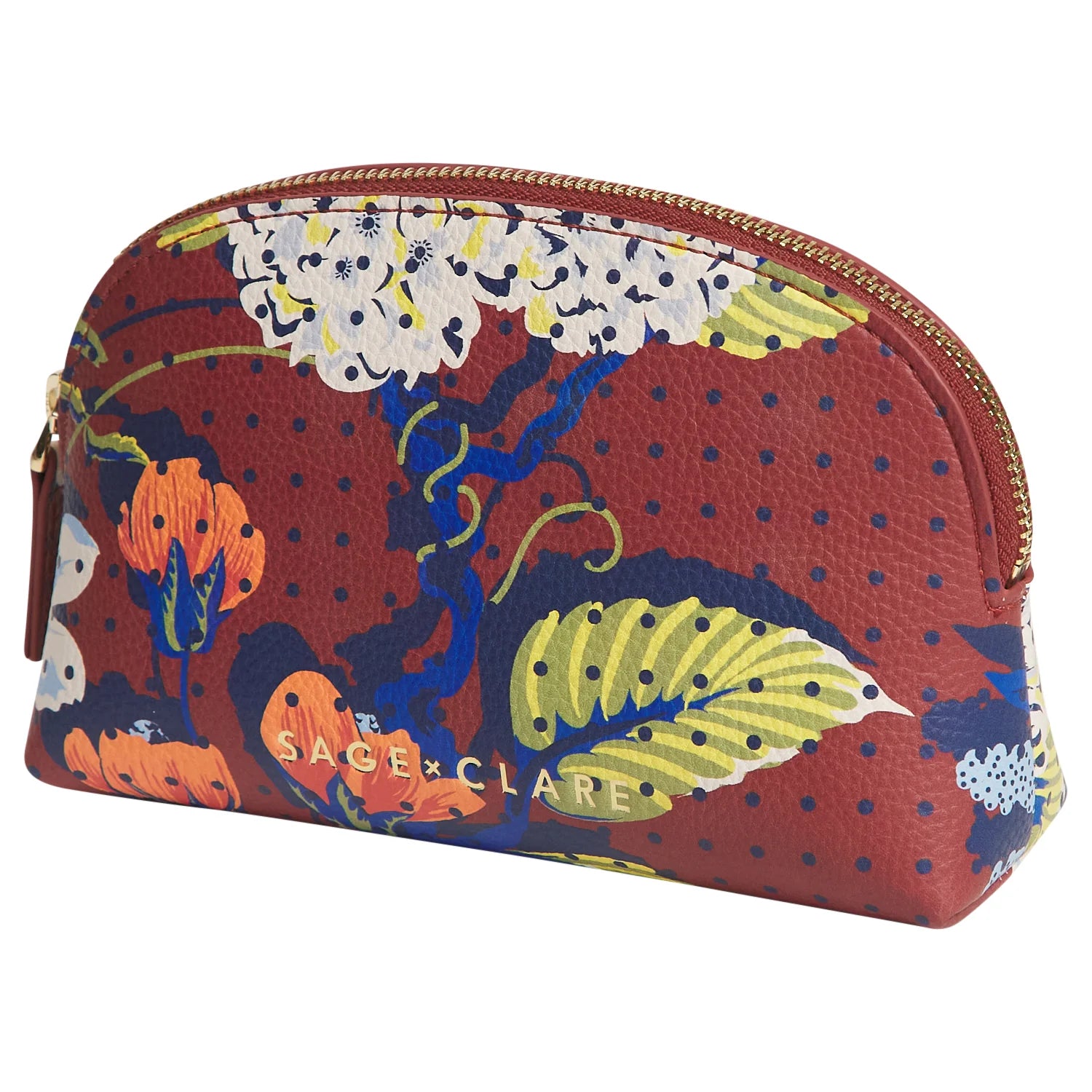 SAGE & CLARE Heidi Cosmetic Pouch BURNT SIENNA