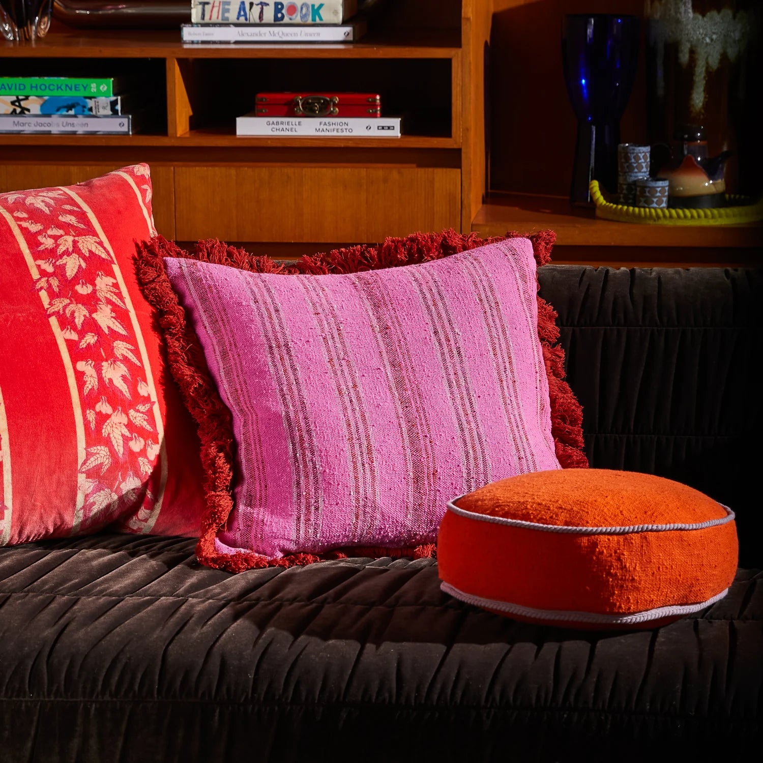 SAGE X CLARE Nicolette Woven Cushion PANSY