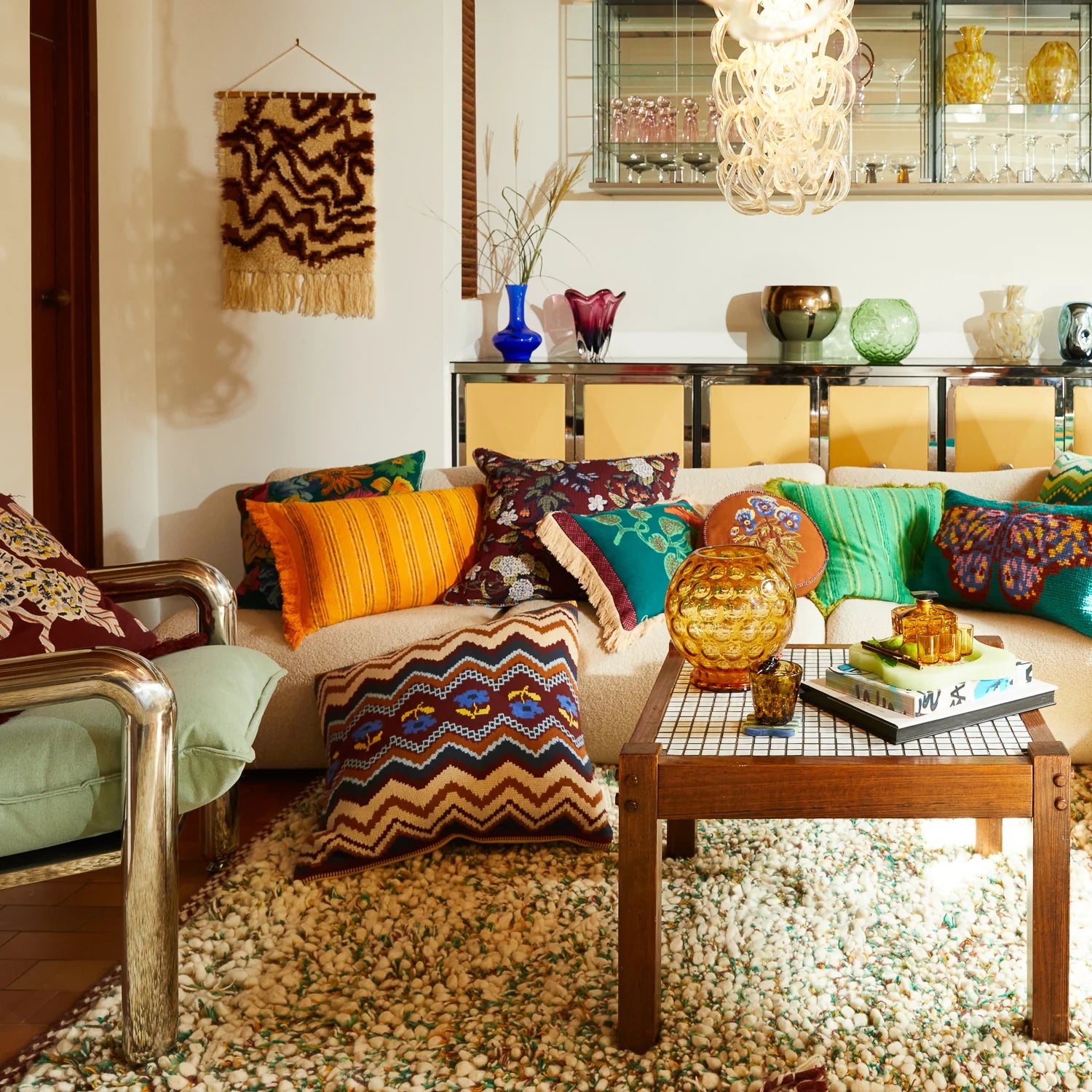 SAGE X CLARE Nicolette Woven Cushion MARIGOLD