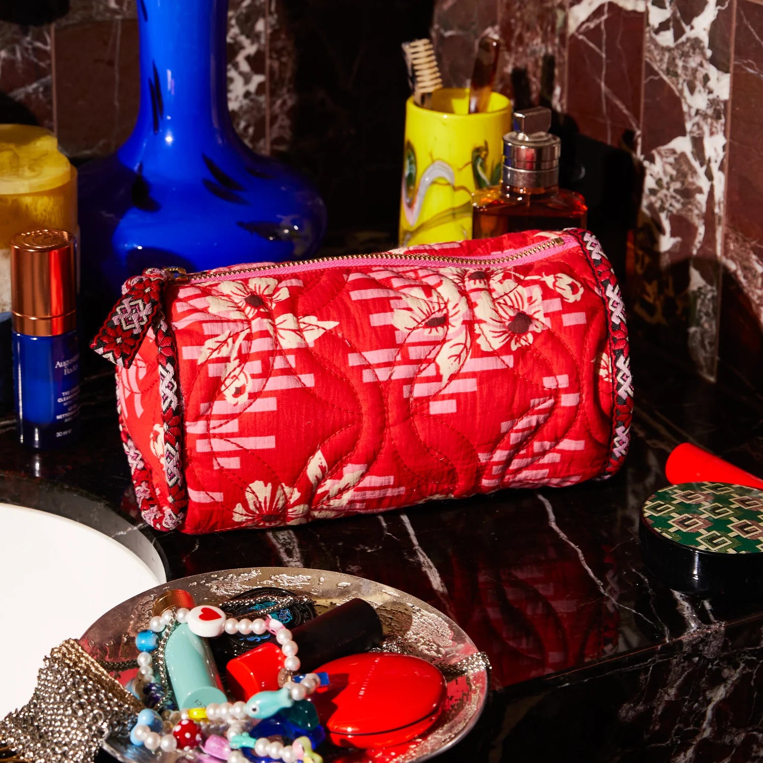 SAGE & CLARE Marta Makeup Bag VERMILLION