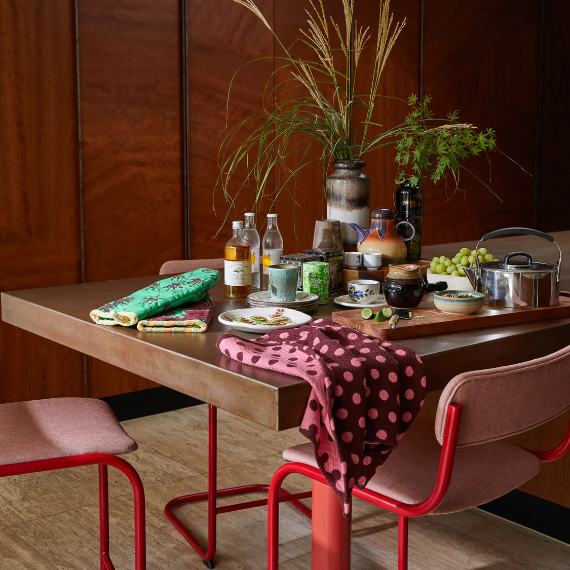 SAGE X CLARE Paige Tea Towel ROSEWOOD