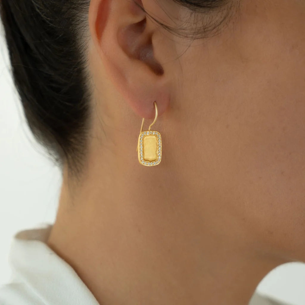 RT24 Gold Bahia Earrings CUBIC ZIRCONIA