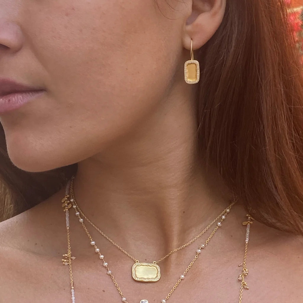 RT24 Gold Bahia Earrings CUBIC ZIRCONIA