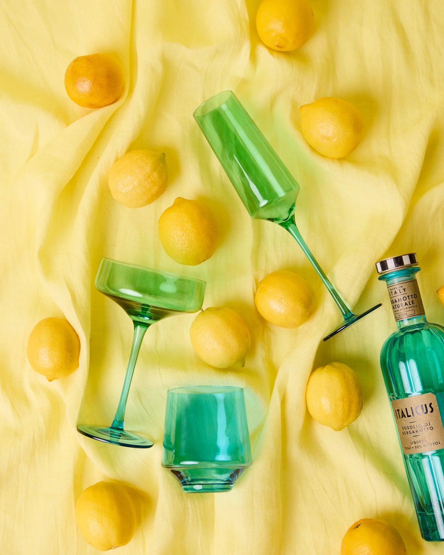 KIP & CO Pistachio Crush Margarita Glass Set of 2