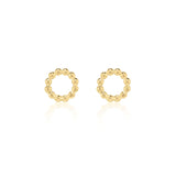 LT Beaded Circle Stud GOLD