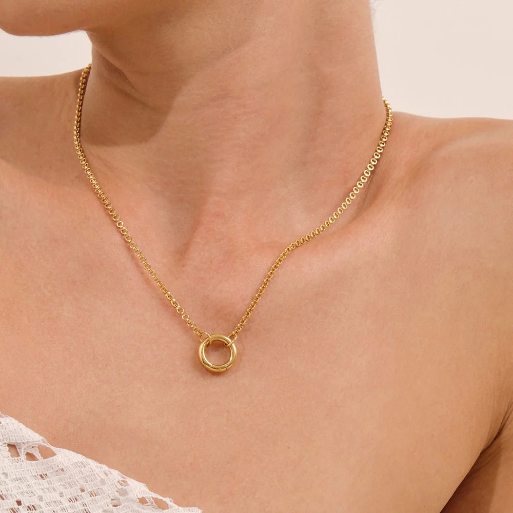 LINDA TAHIJA Belcher Chain Necklace GOLD