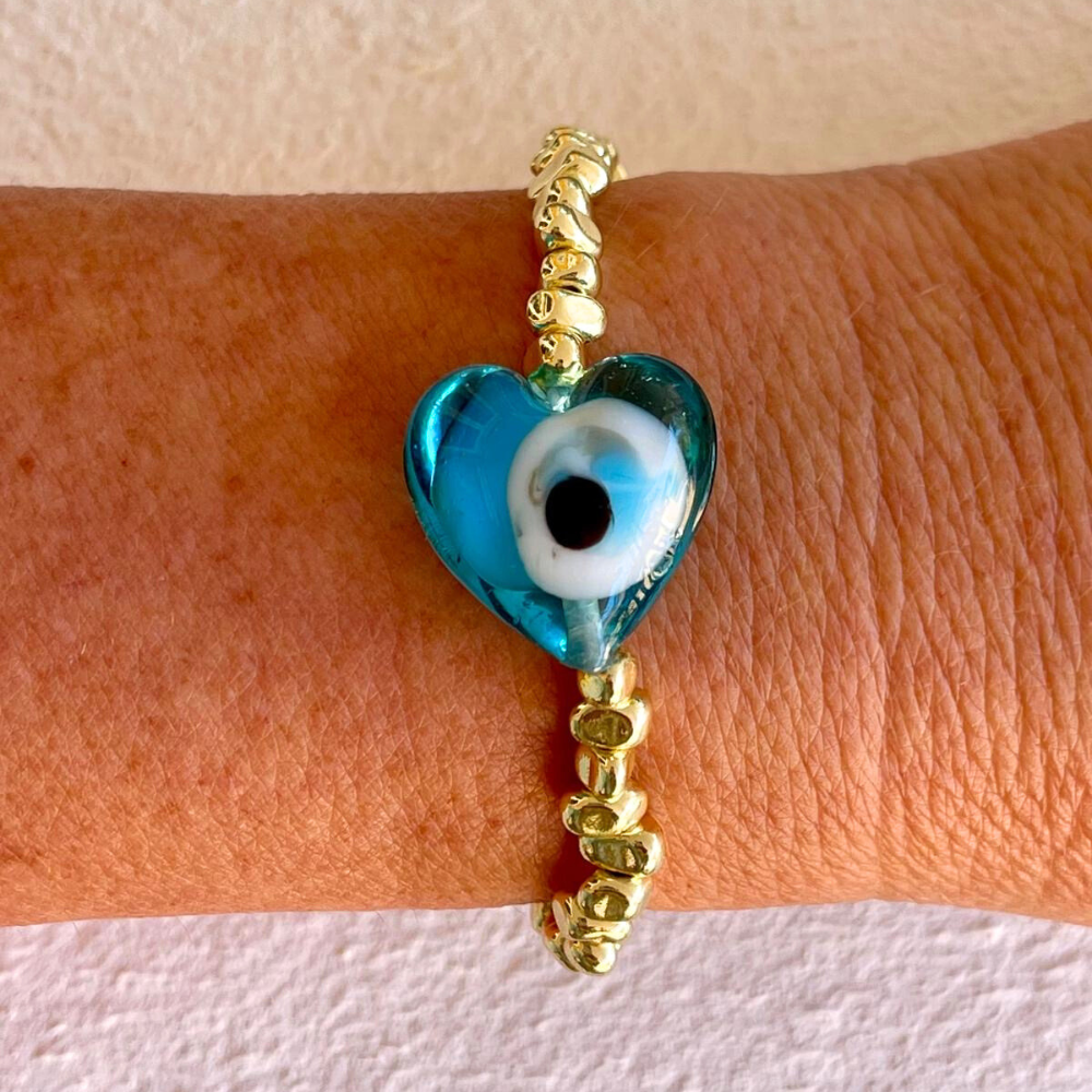 HEI TAI Big Heart Bracelet GREEK EYE