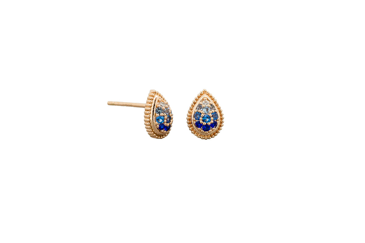 Tiger Tree Ombre Crystal Teardrop Earring BLUE