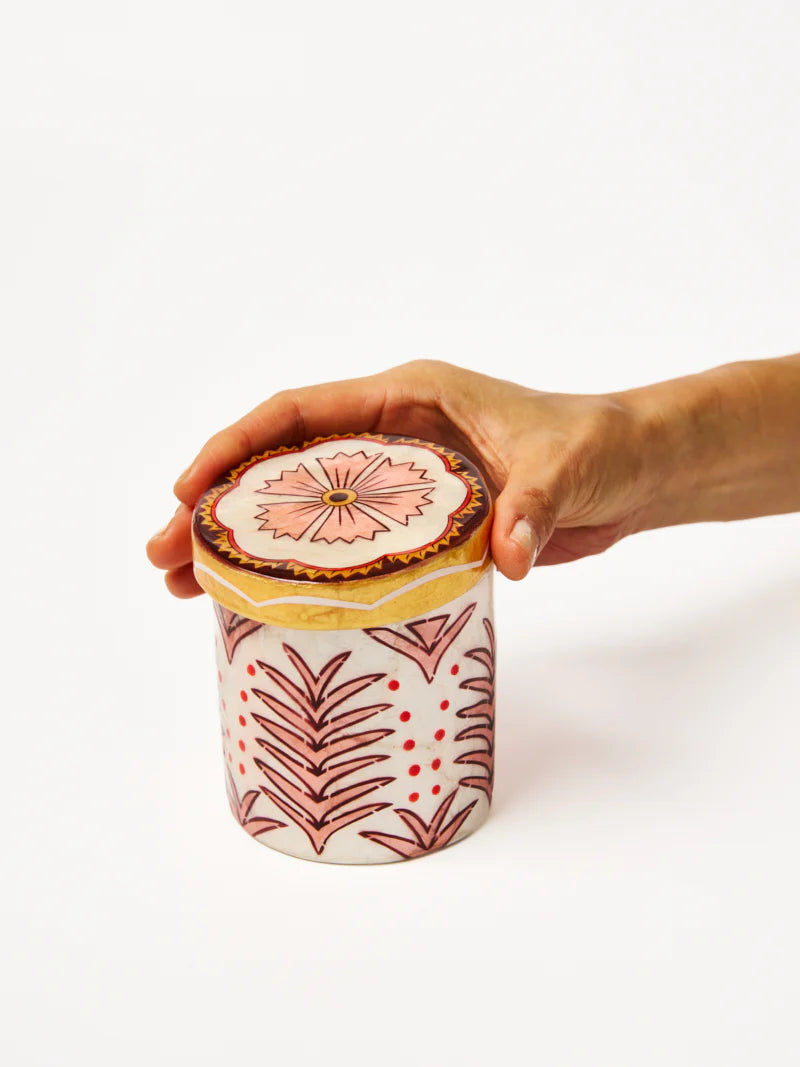 JONES & CO Samira Tall Box PINK FLOWER