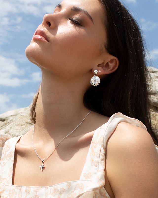 MURKANI Desert Flower Charm Necklace SILVER