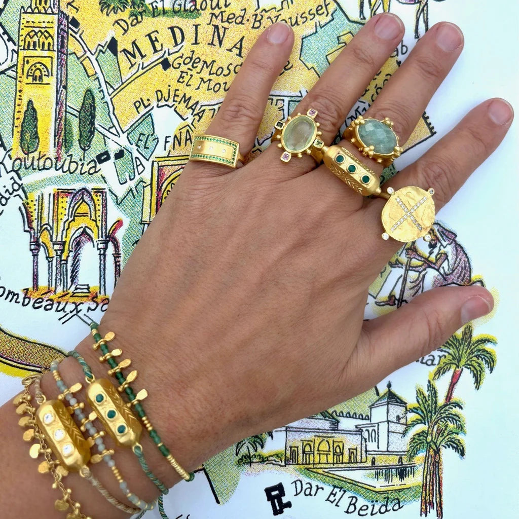 Ruby Teva Cubic Zirconia Cross Ring