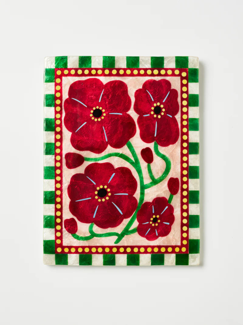 JONES & CO Bloom Nouveau Rectangle WINE PANSY