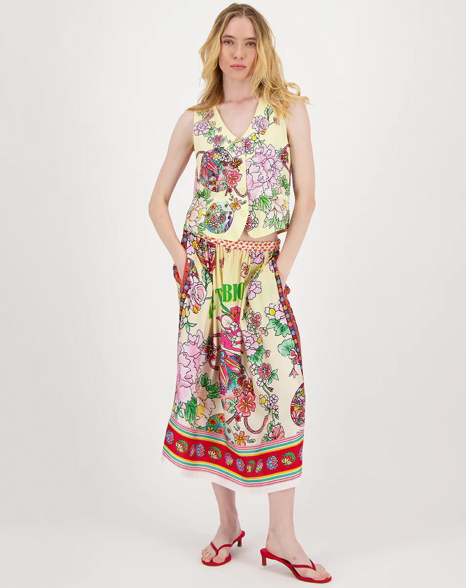 ME369 Vanessa Midi Skirt CHERRY