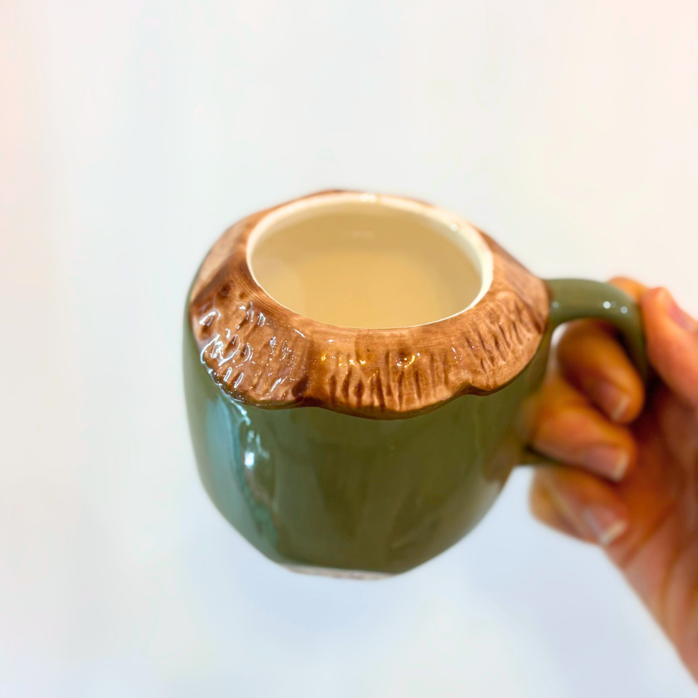 ISLAND TRADERS Coconut Mug OLIVE