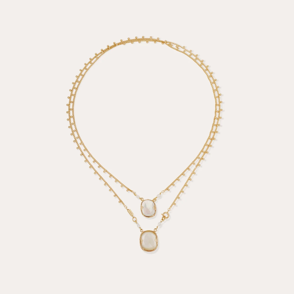 GAS BIJOUX Scapulaire Necklace PEARLS