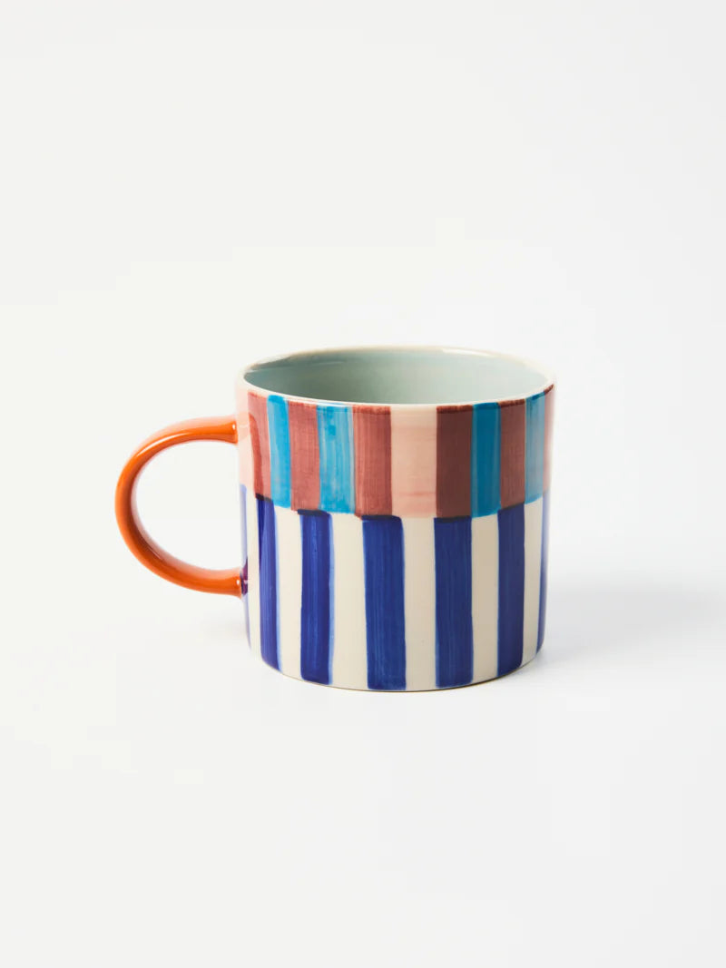 JONES & CO Bloomie Mug BLUE STRIPE