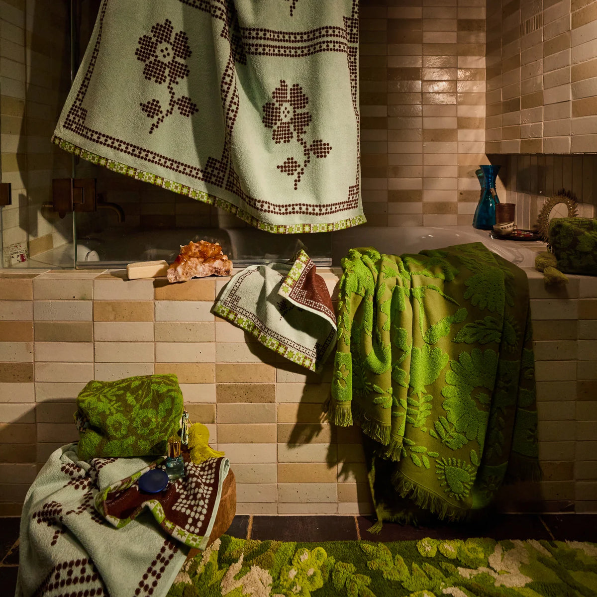 SAGE & CLARE Indiana Bath Sheet CACTUS GREEN