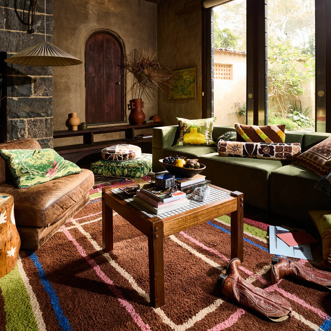 SAGE X CLARE Marnie Velvet Cushion HUNTER GREEN