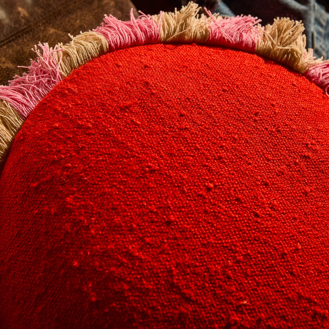 SAGE X CLARE Reese Round Cushion POPPY