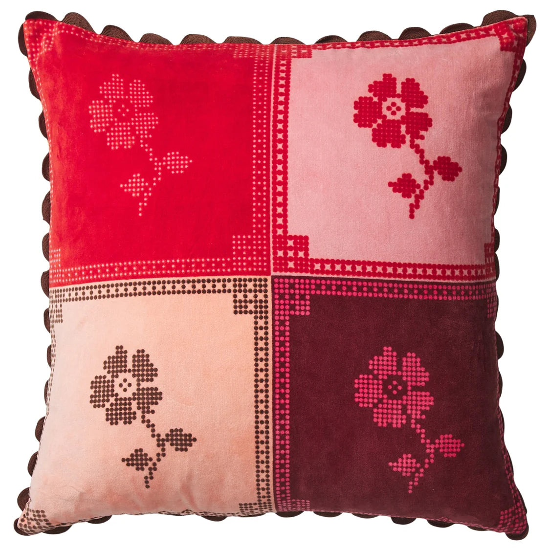 SAGE X CLARE Bonny Reversible Velvet Cushion SIENNA