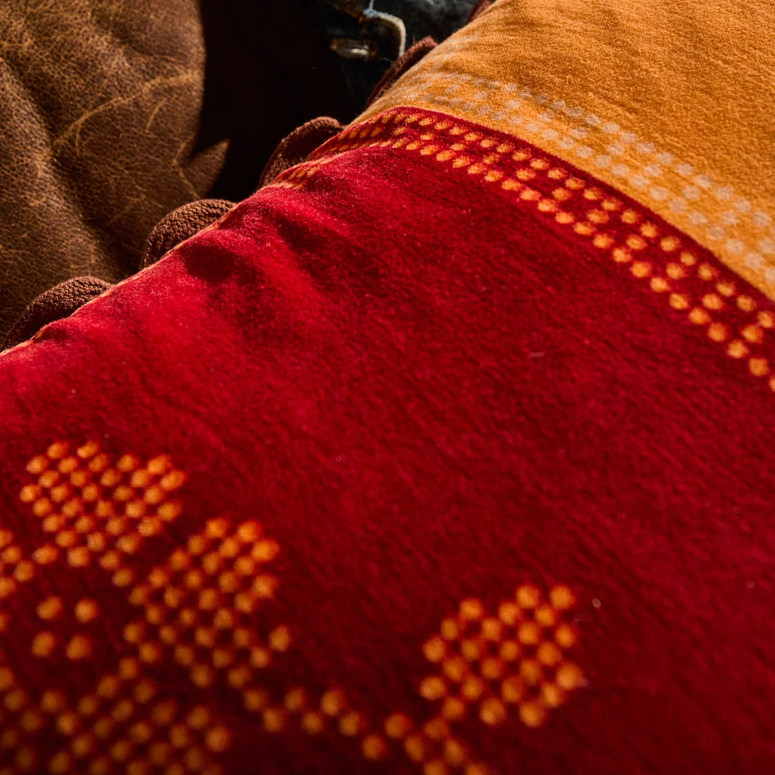 SAGE X CLARE Bonny Reversible Velvet Cushion SIENNA