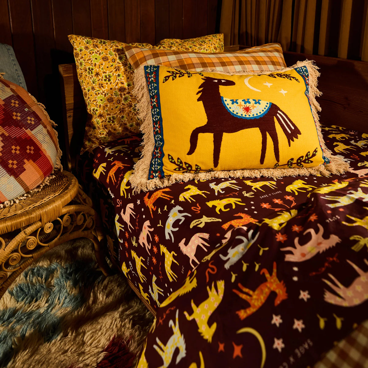SAGE X CLARE Arlo Embroidered Cushion