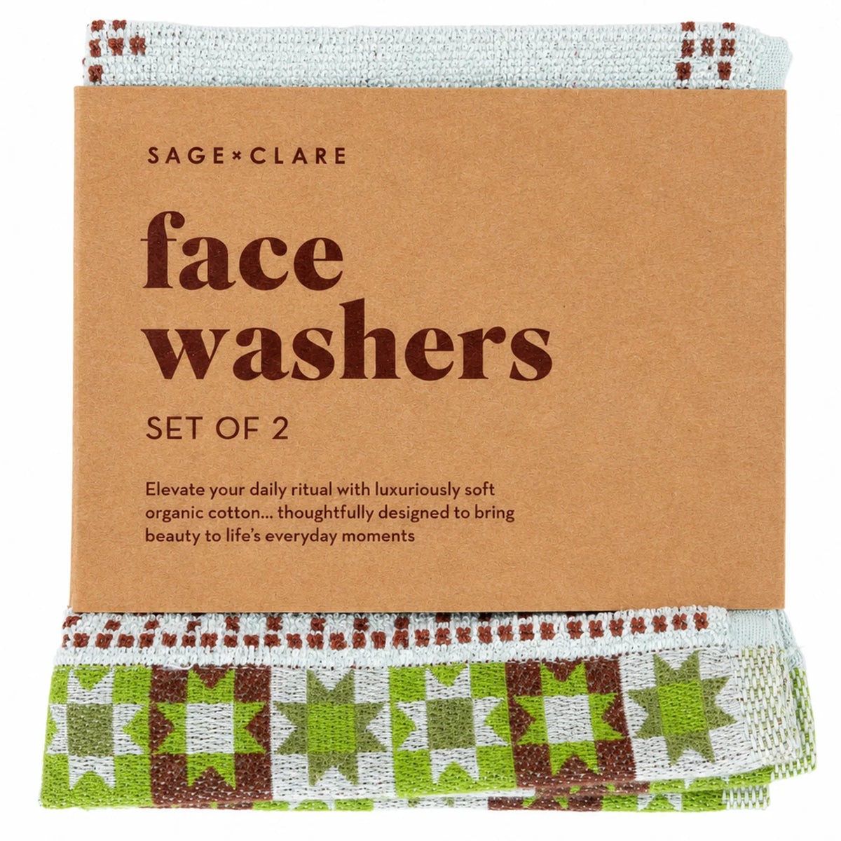 SAGE & CLARE Bonny Face Washer Set FLUORITE