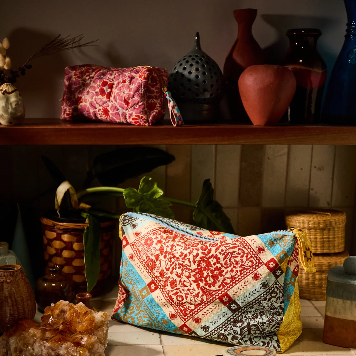 SAGE & CLARE Magnolia Travel Pouch POPPY
