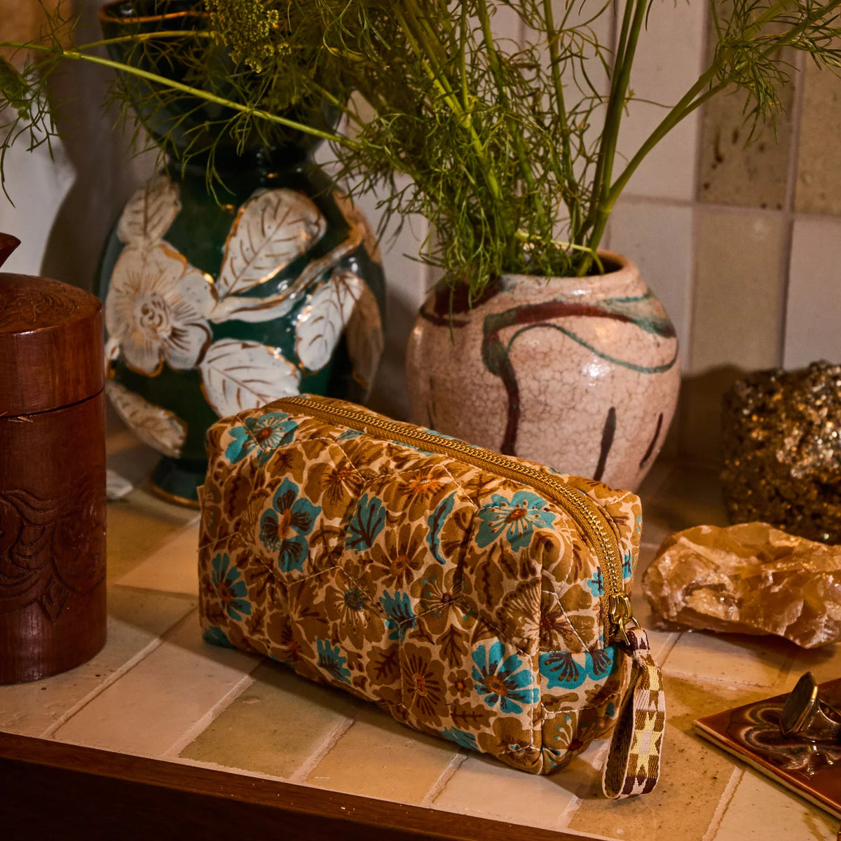 SAGE & CLARE Magnolia Travel Pouch TURQUOISE