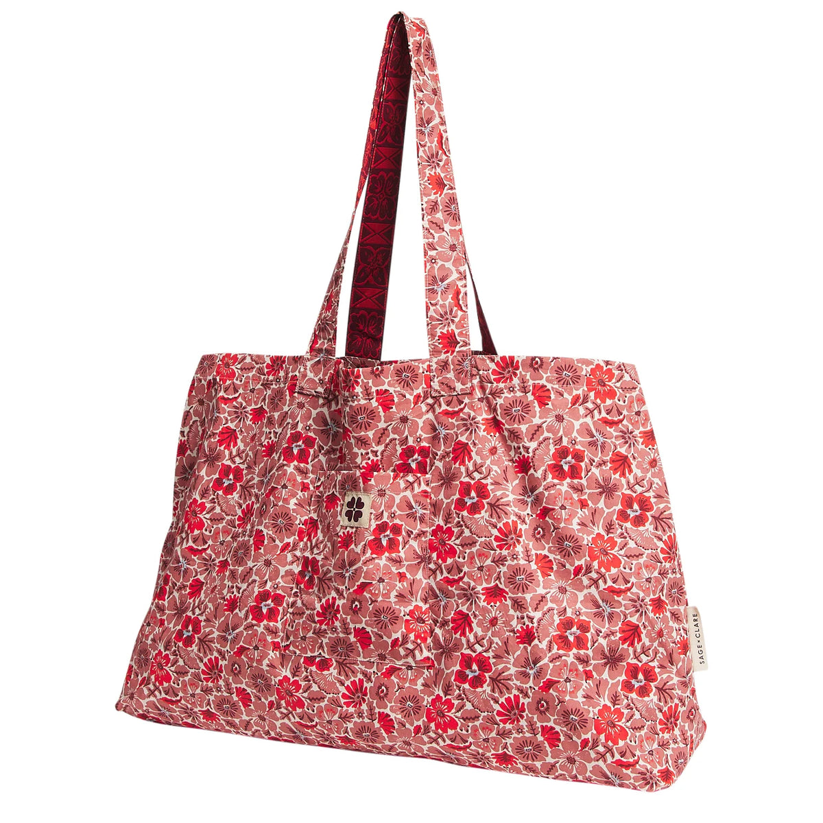 SAGE & CLARE Magnolia Reversible Tote POPPY