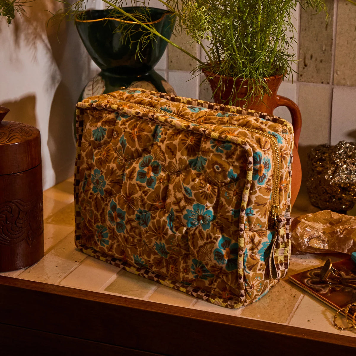 SAGE & CLARE Magnolia Vanity Bag TURQUOISE