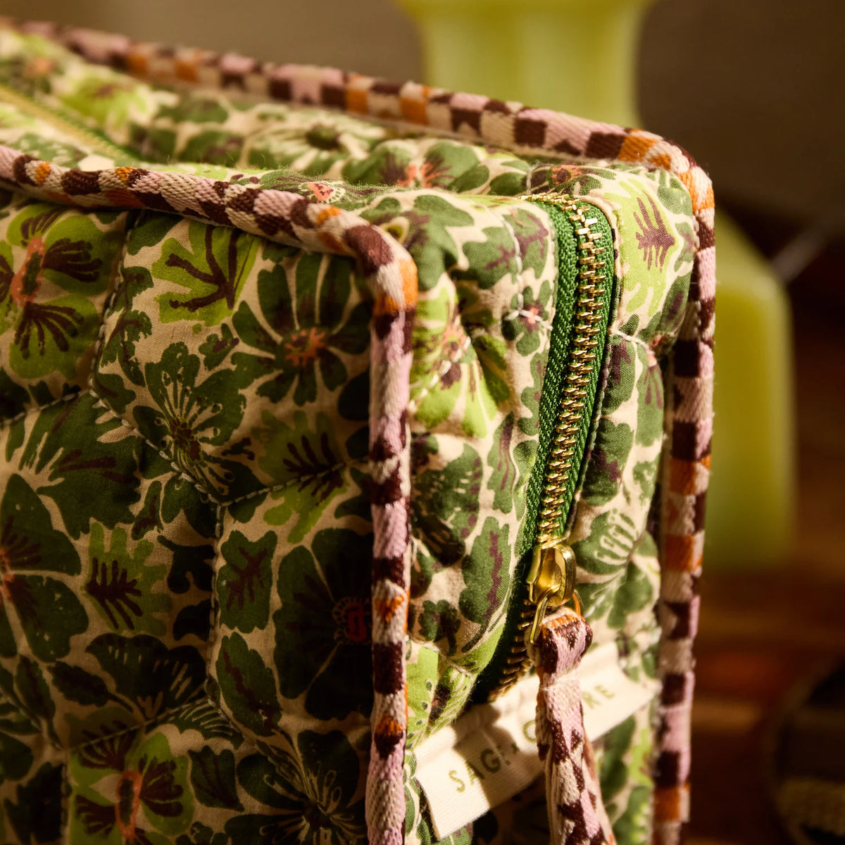SAGE & CLARE Magnolia Vanity Bag CACTUS GREEN