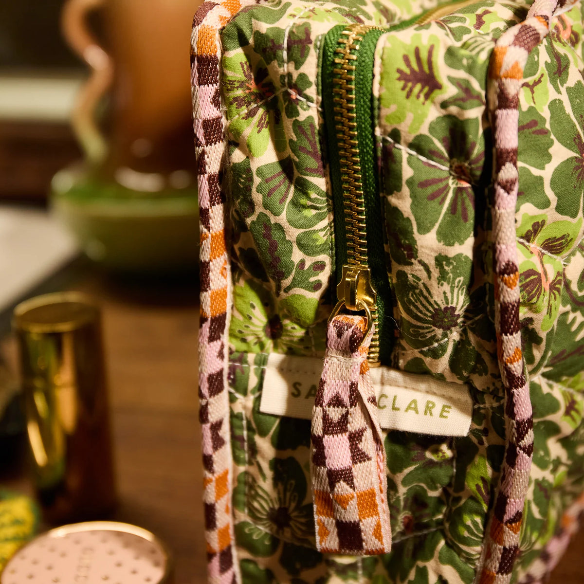 SAGE & CLARE Magnolia Vanity Bag CACTUS GREEN