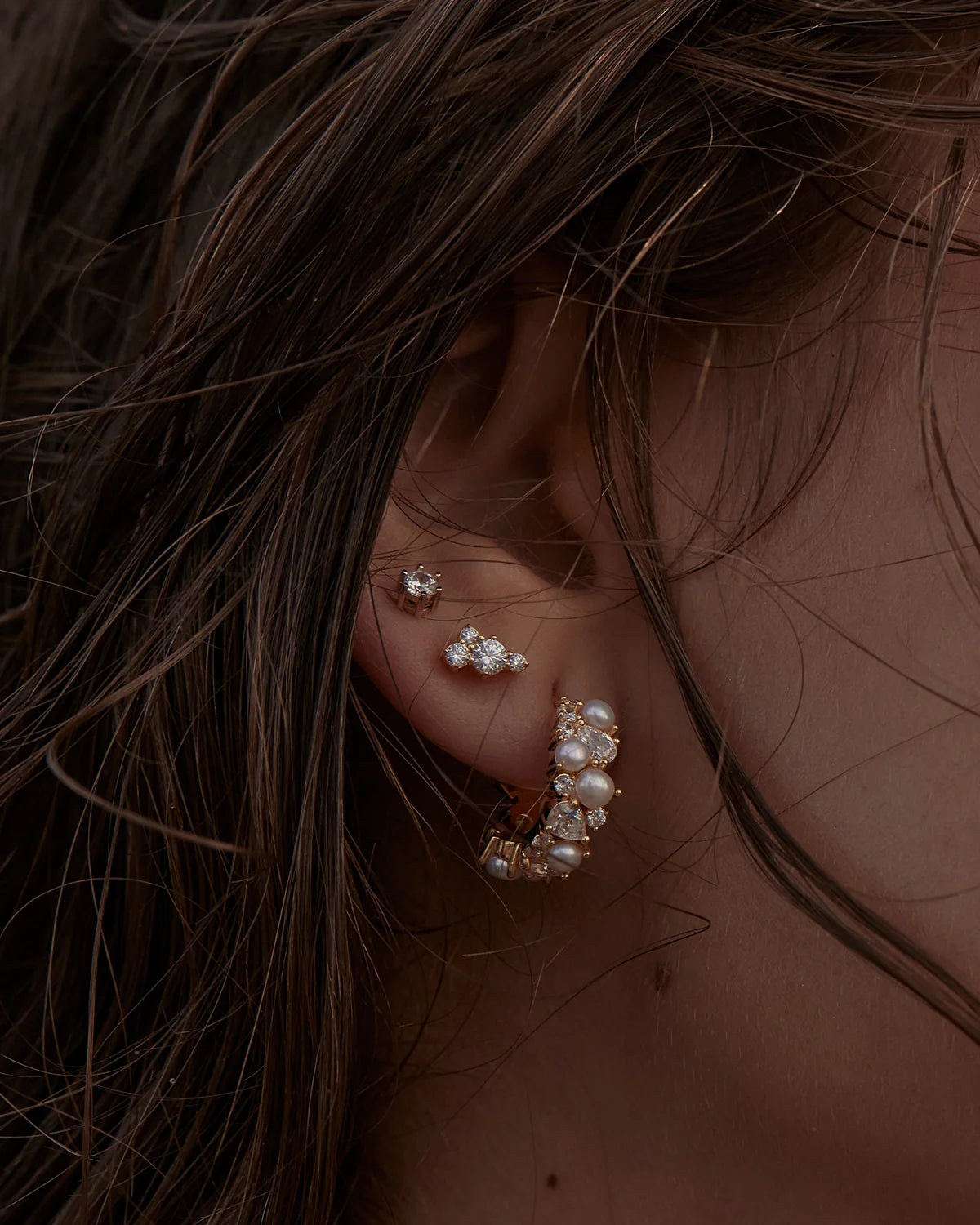 By Charlotte Mist Studs GOLD