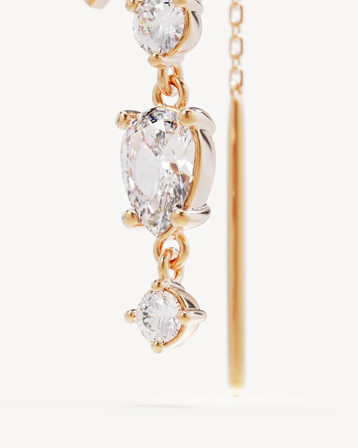By Charlotte Lotus Rain Thread Earrings GOLD
