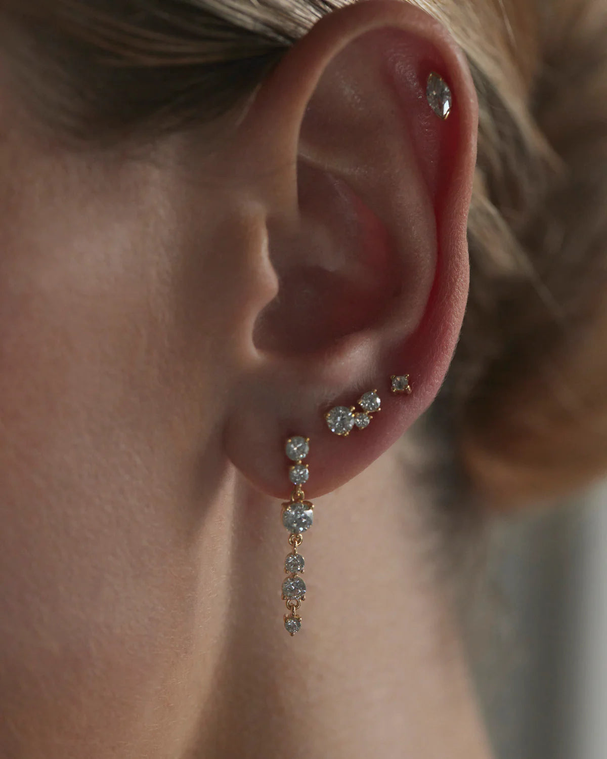 By Charlotte Whispers of Love Studs GOLD