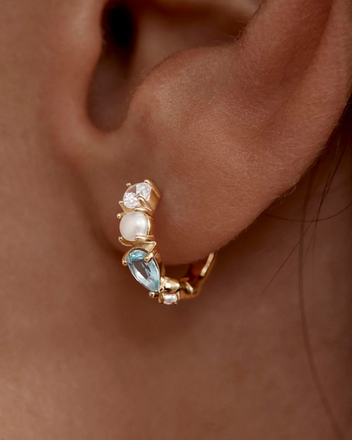 By Charlotte Breathe In Stillness Hoops GOLD