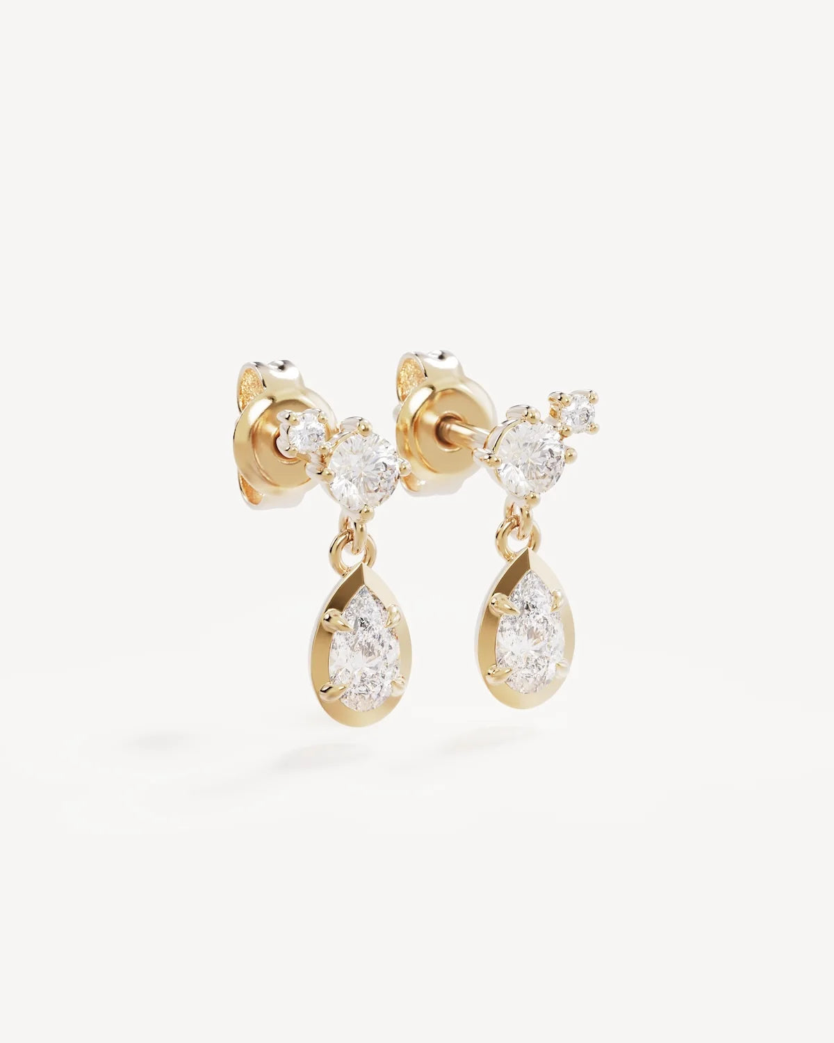 By Charlotte Quiet Radiance Drop Studs GOLD