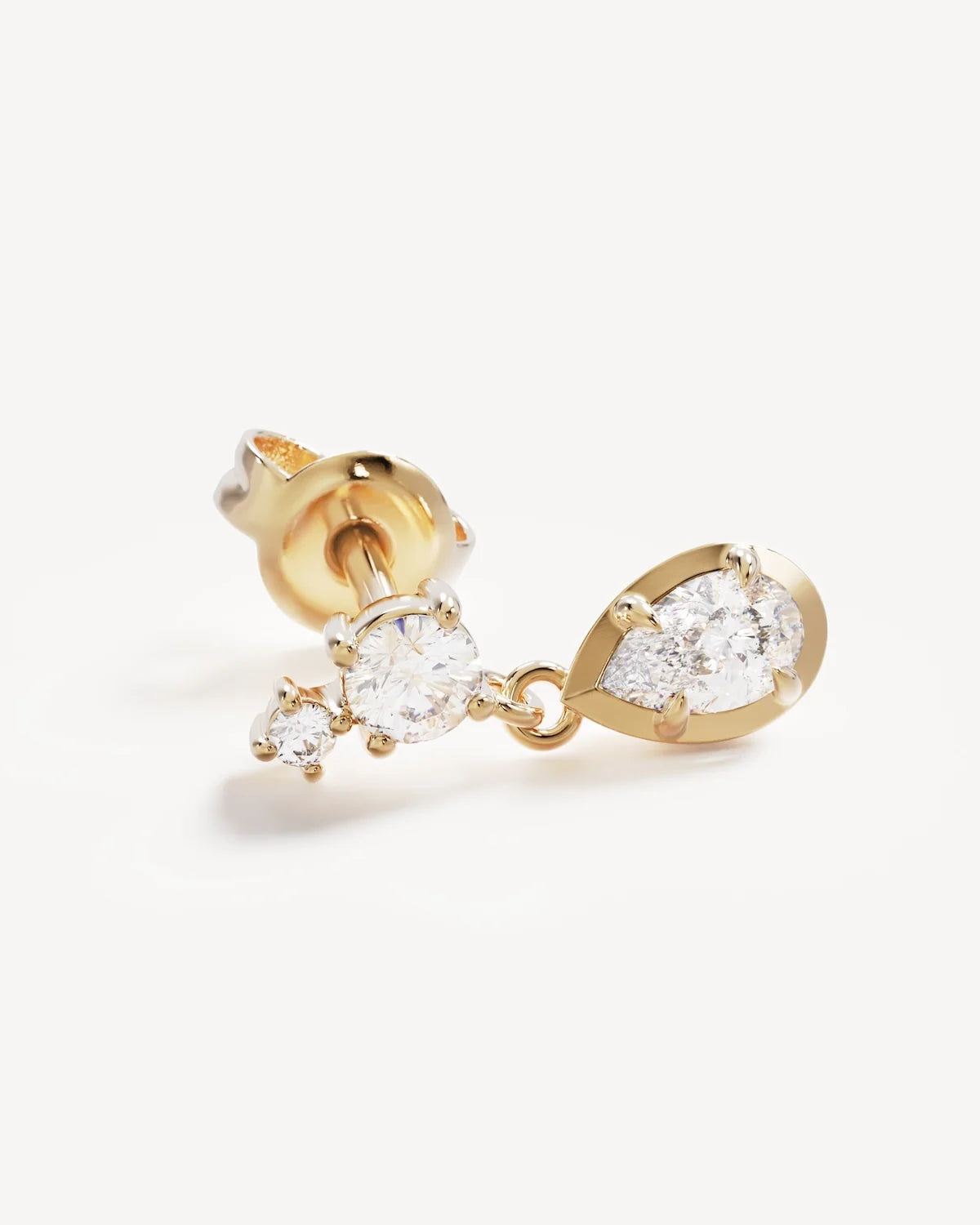 By Charlotte Quiet Radiance Drop Studs GOLD