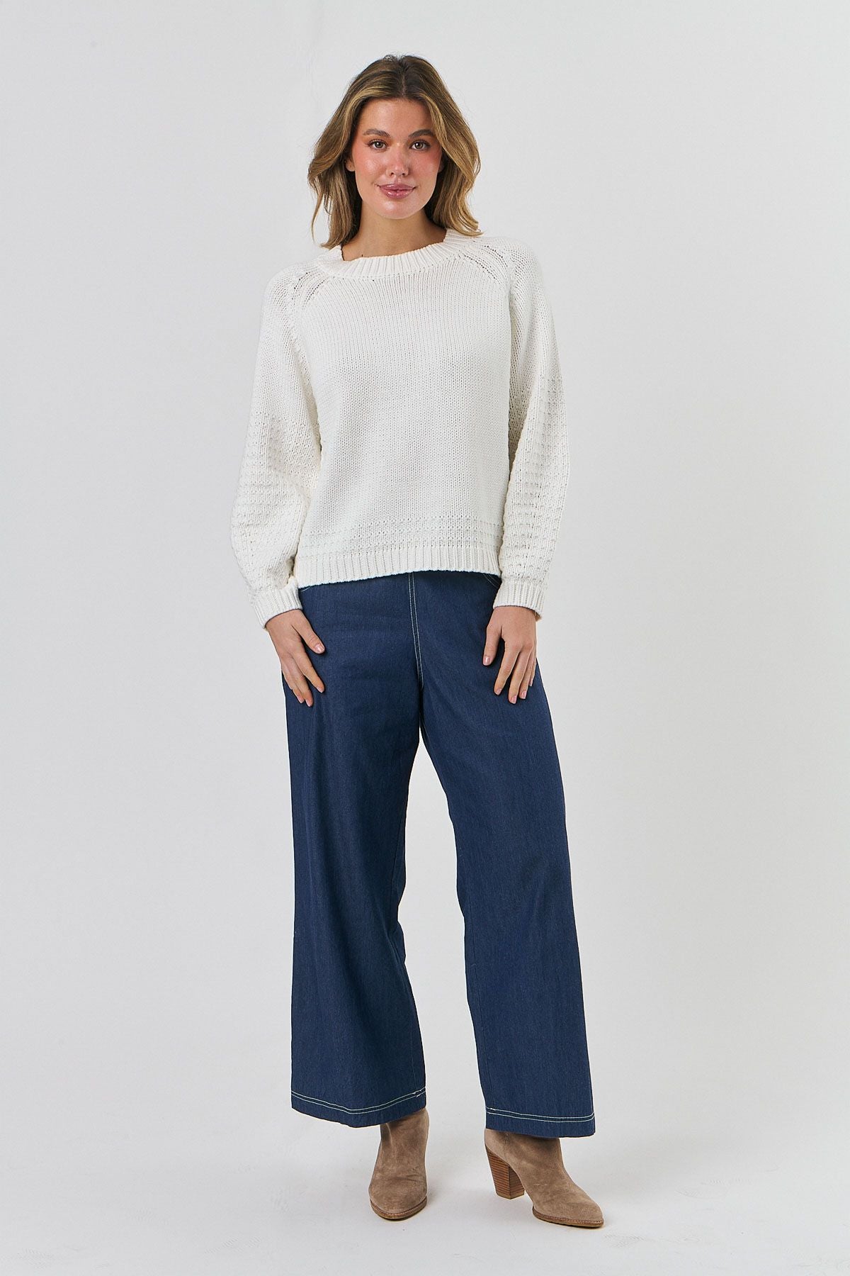 NATURALS Knit Jumper WHITE