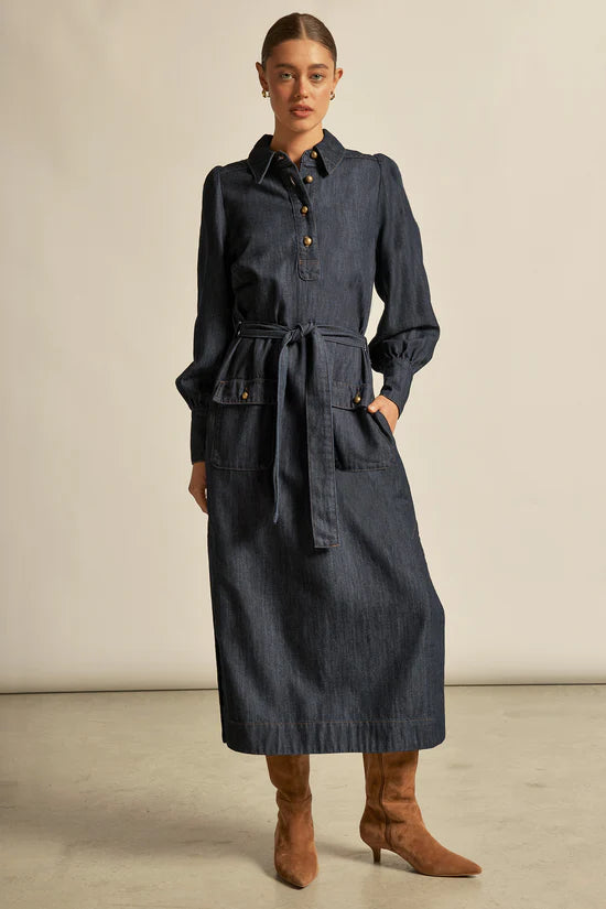 ZOE KRATZMANN Echelon Dress DARK DENIM