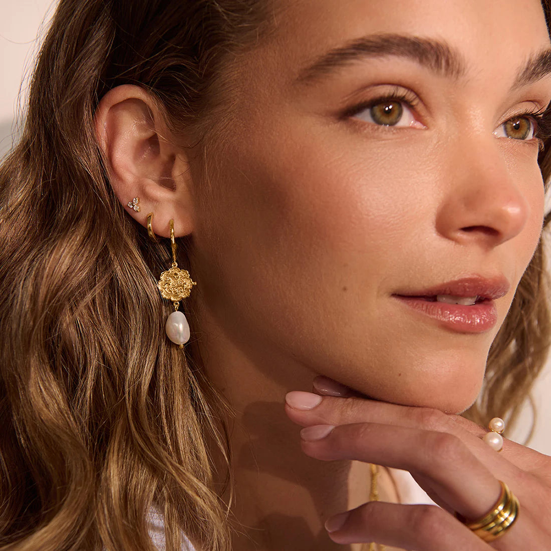 MURKANI Loved Always Pearl Earring GOLD