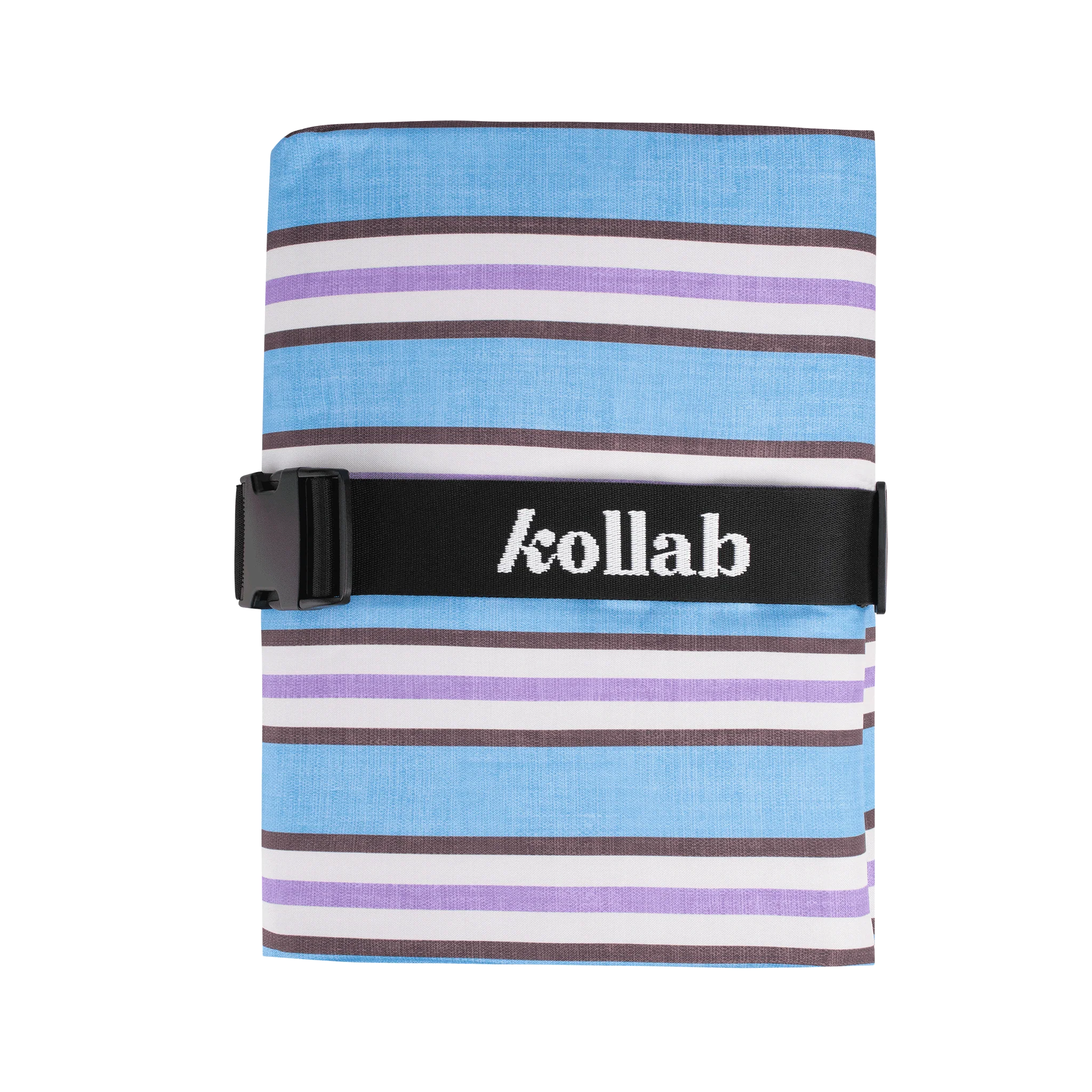 KOLLAB Picnic Mat CHOC BLUE STRIPE