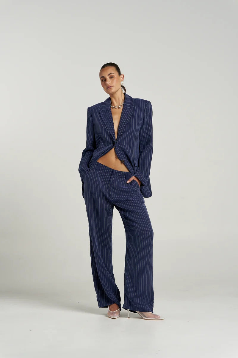 SUMMI SUMMI OS Blazer NAVY PINSTRIPE